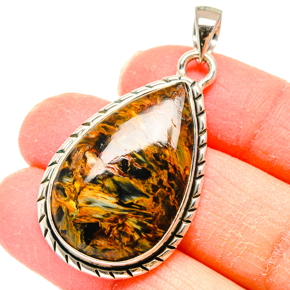 Golden Pietersite Pendants handcrafted by Anasilvercos - PD18004