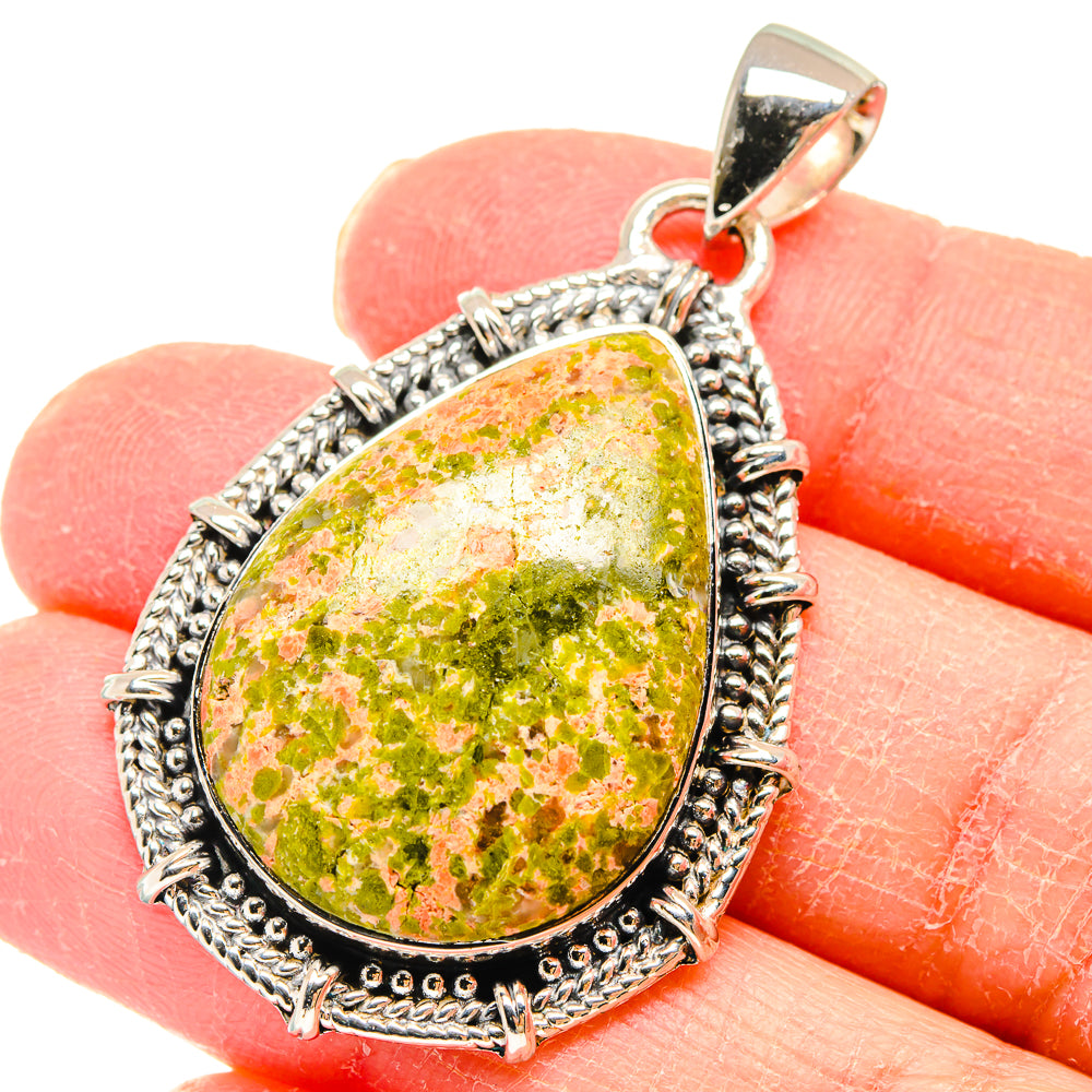 Unakite Pendants handcrafted by Anasilvercos - PD18006