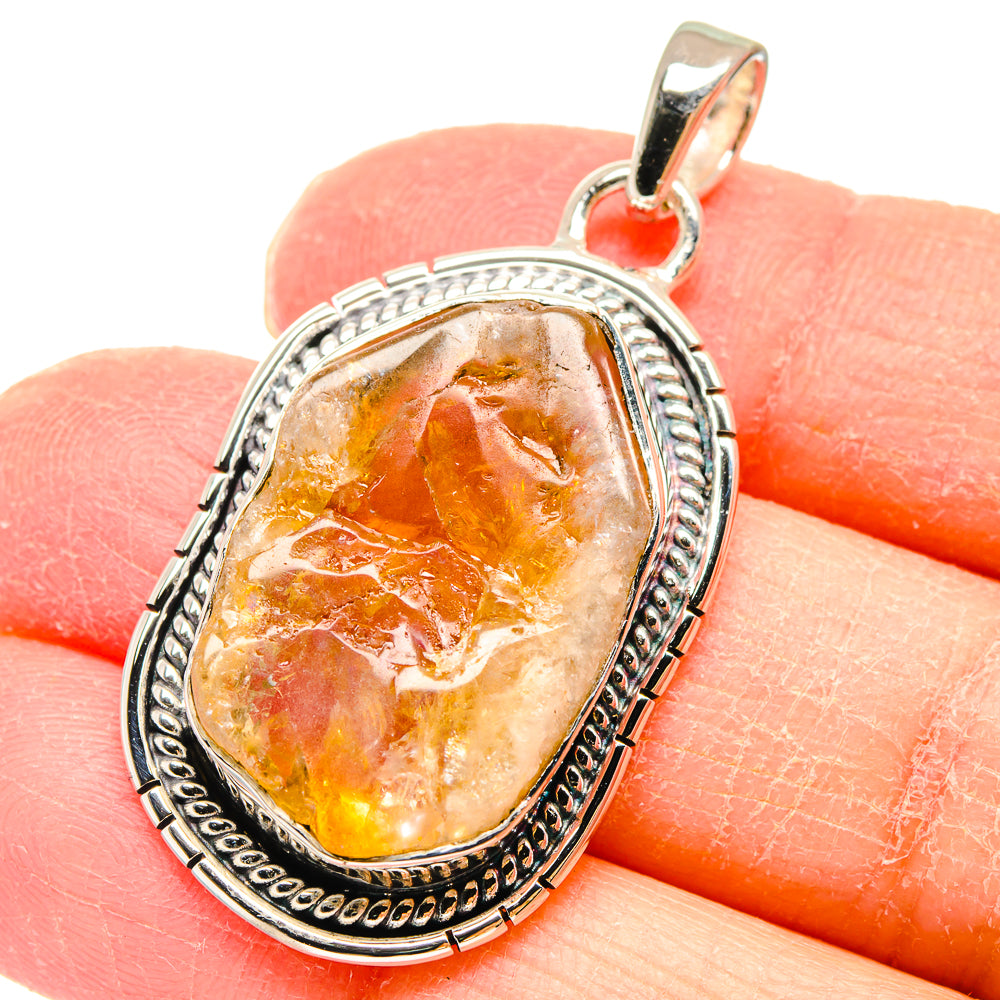 Citrine Pendants handcrafted by Anasilvercos - PD18009