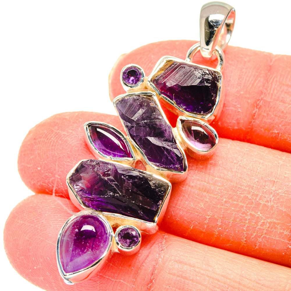 Amethyst Pendants handcrafted by Anasilvercos - PD18011