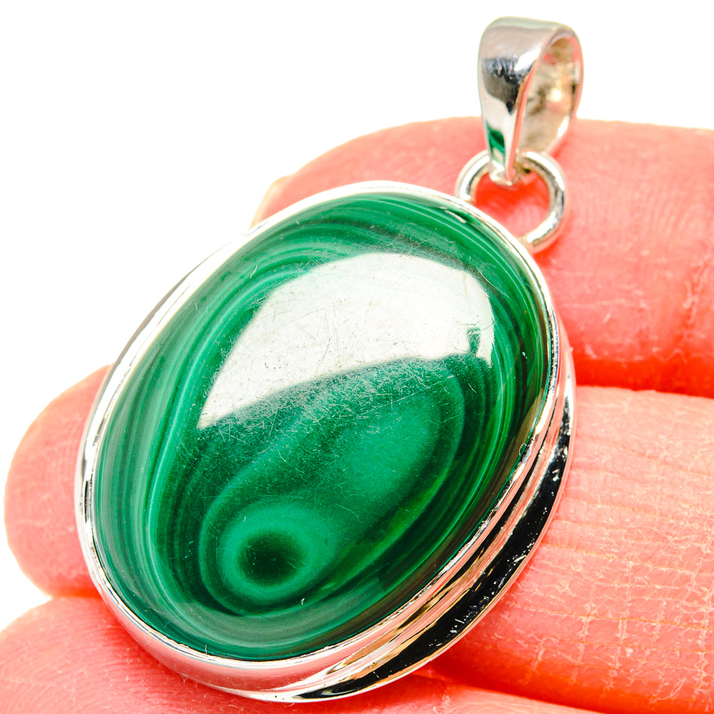 Malachite Pendants handcrafted by Anasilvercos - PD18015