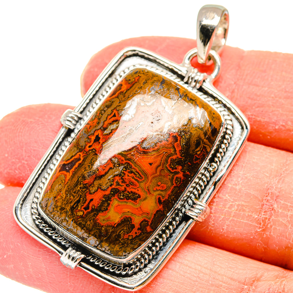 Morocco Agate Pendants handcrafted by Anasilvercos - PD18016