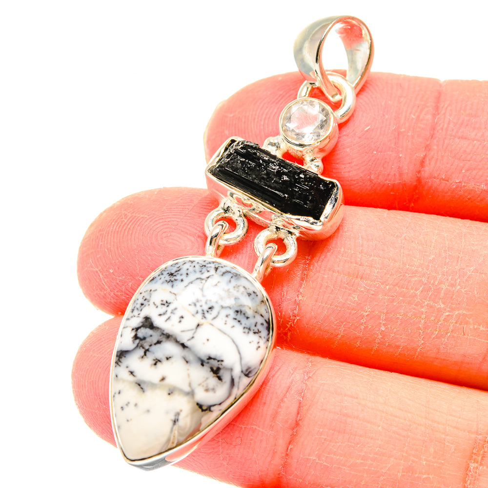 Dendritic Opal Pendants handcrafted by Anasilvercos - PD18022