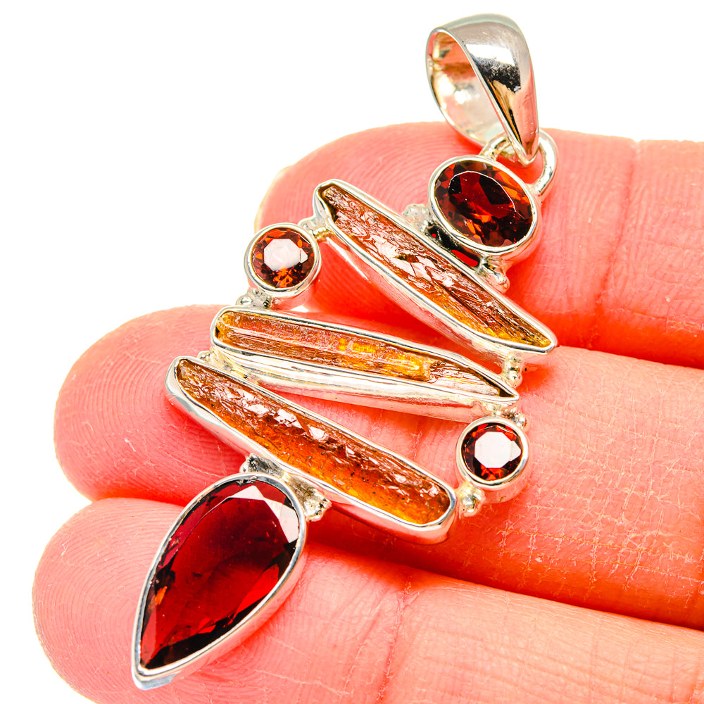 Garnet Pendants handcrafted by Anasilvercos - PD18033
