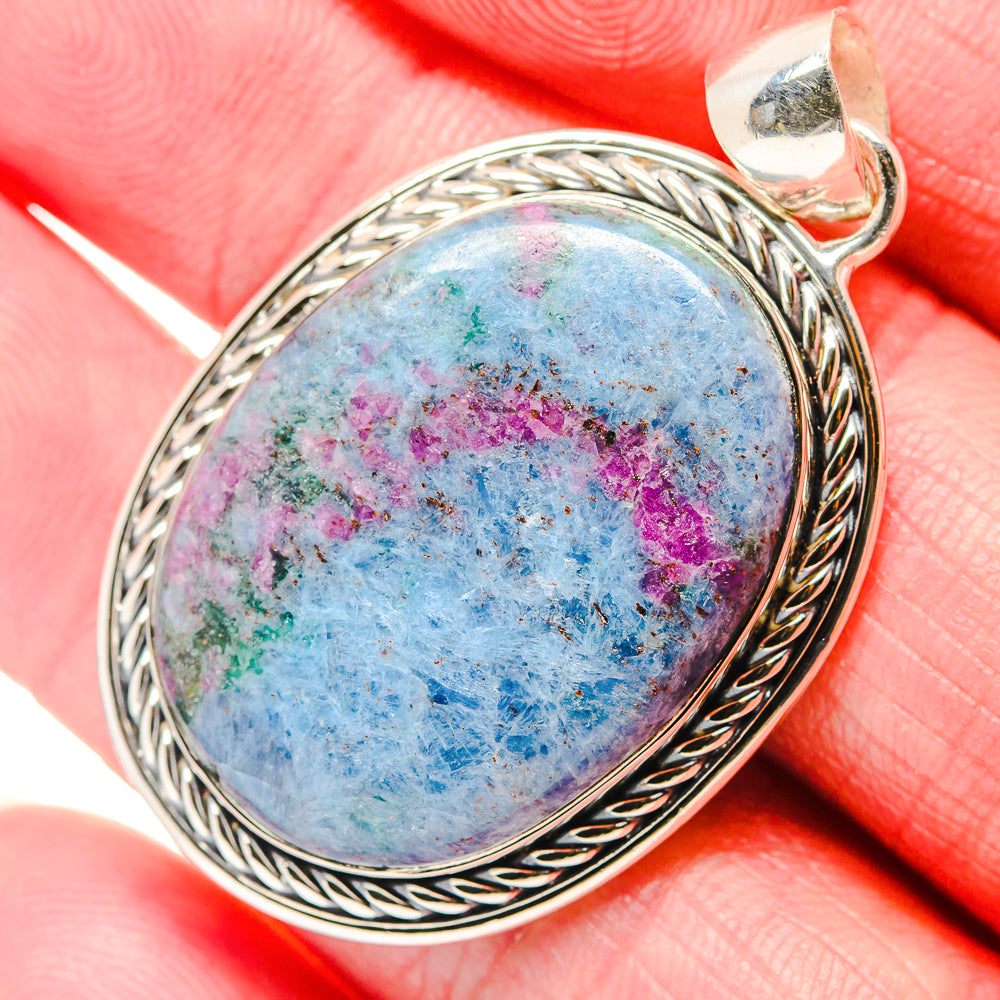 Ruby Fuchsite Pendants handcrafted by Anasilvercos - PD18044