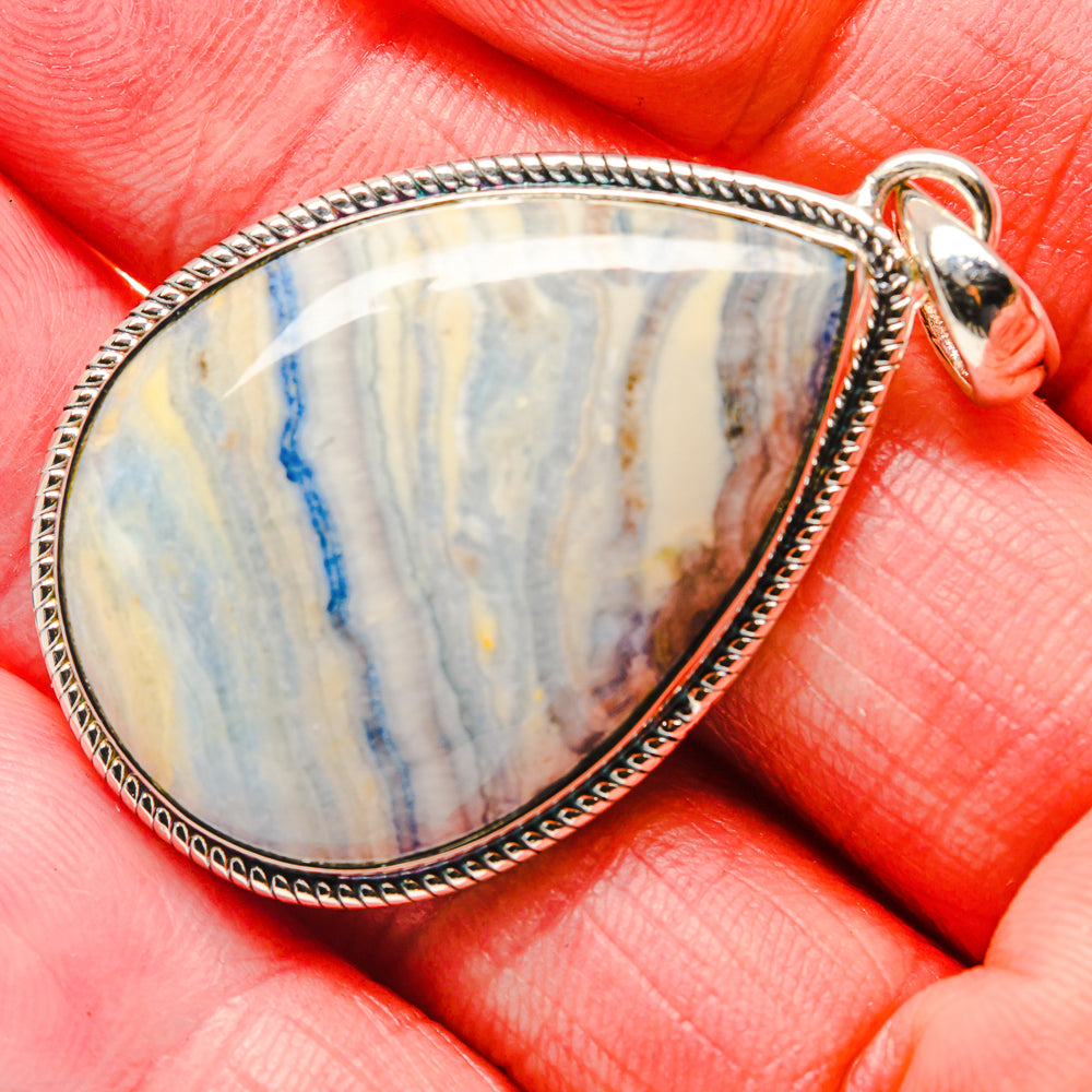 Blue Scheelite Pendants handcrafted by Anasilvercos - PD18046