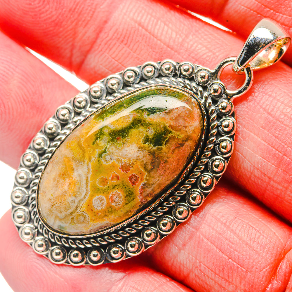 Ocean Jasper Pendants handcrafted by Anasilvercos - PD18047