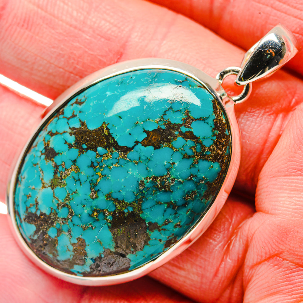 Tibetan Turquoise Pendants handcrafted by Anasilvercos - PD18052