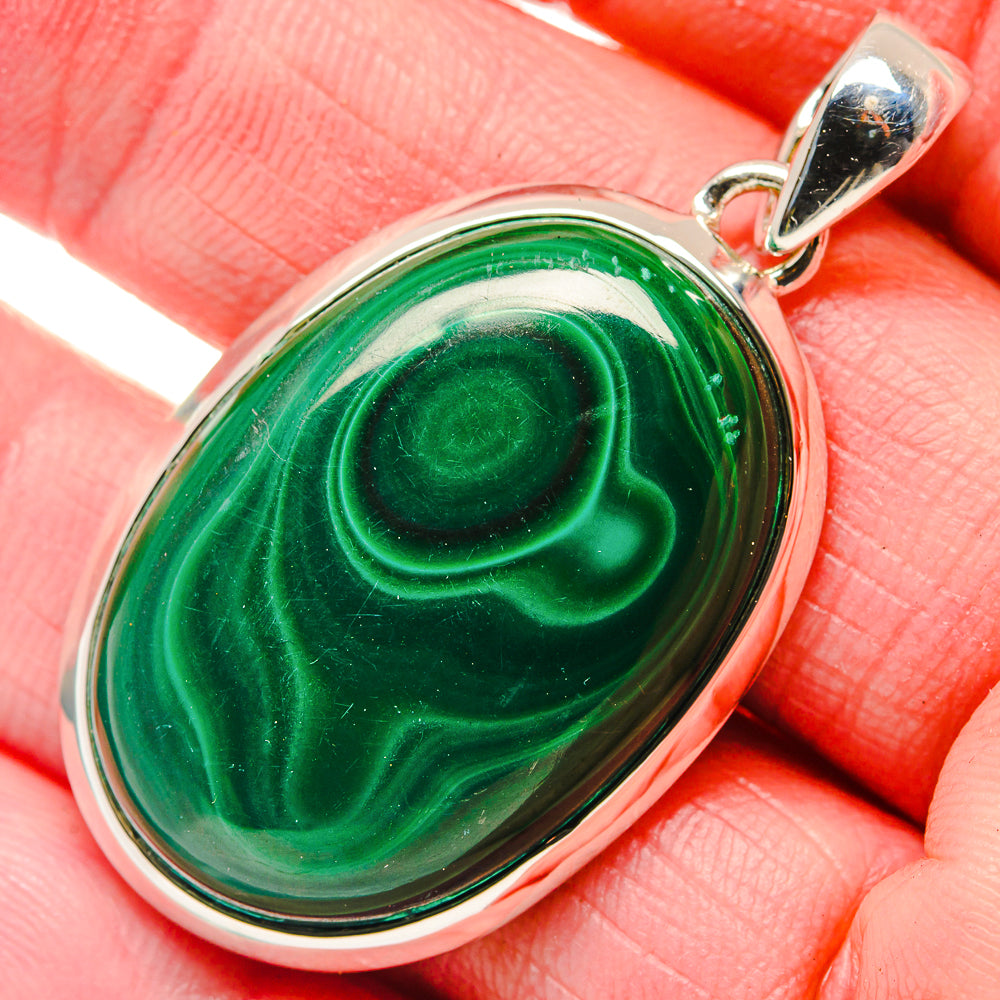 Malachite Pendants handcrafted by Anasilvercos - PD18058
