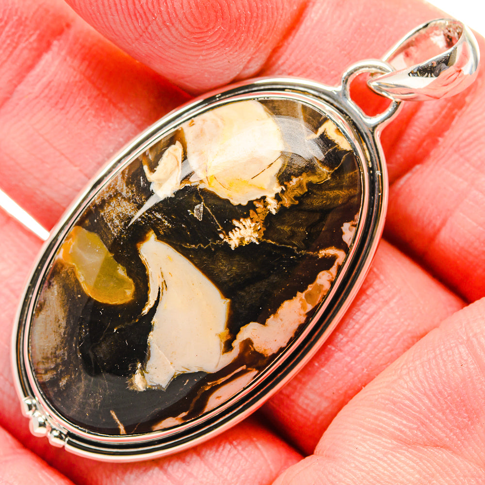 Peanut Wood Jasper Pendants handcrafted by Anasilvercos - PD18059
