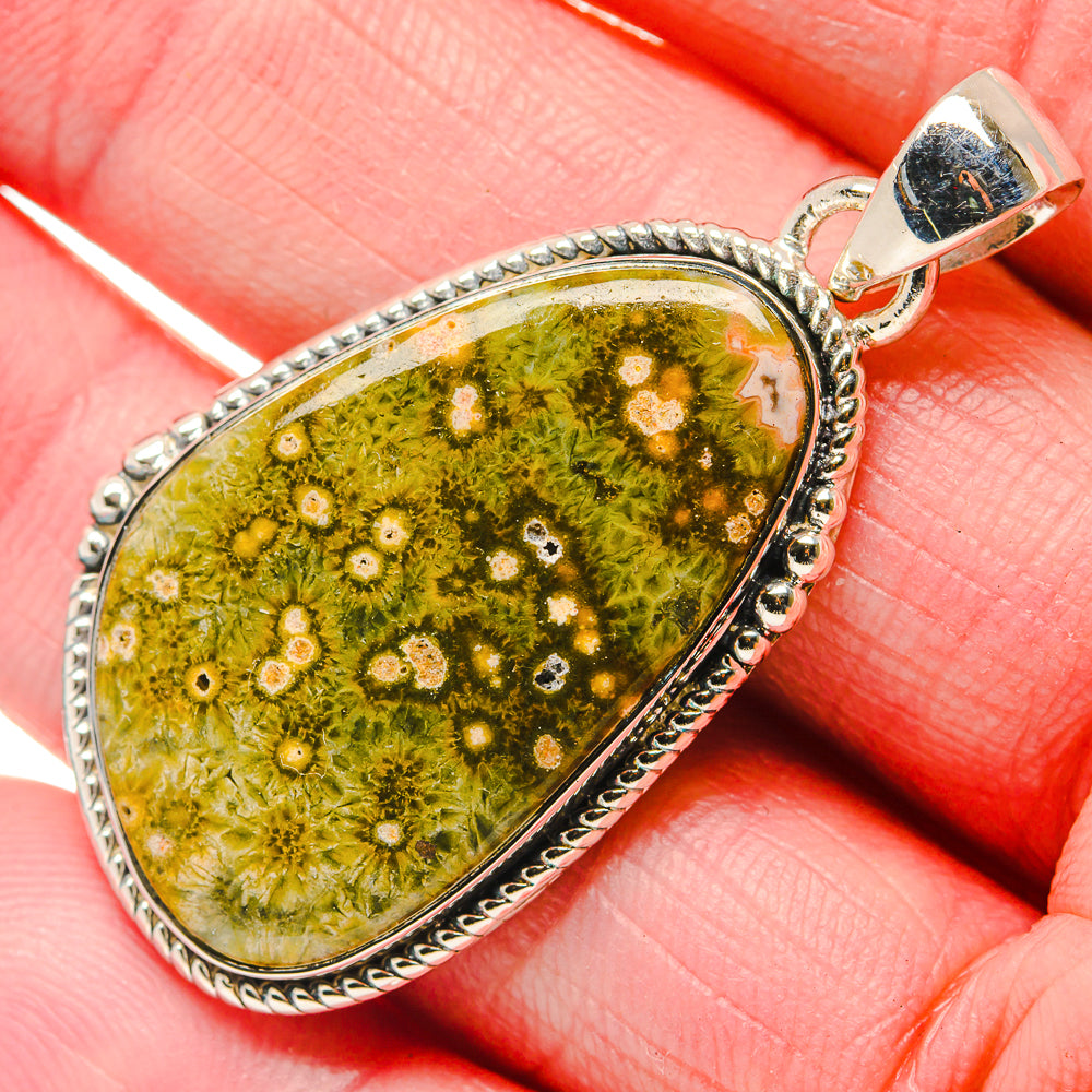 Ocean Jasper Pendants handcrafted by Anasilvercos - PD18061