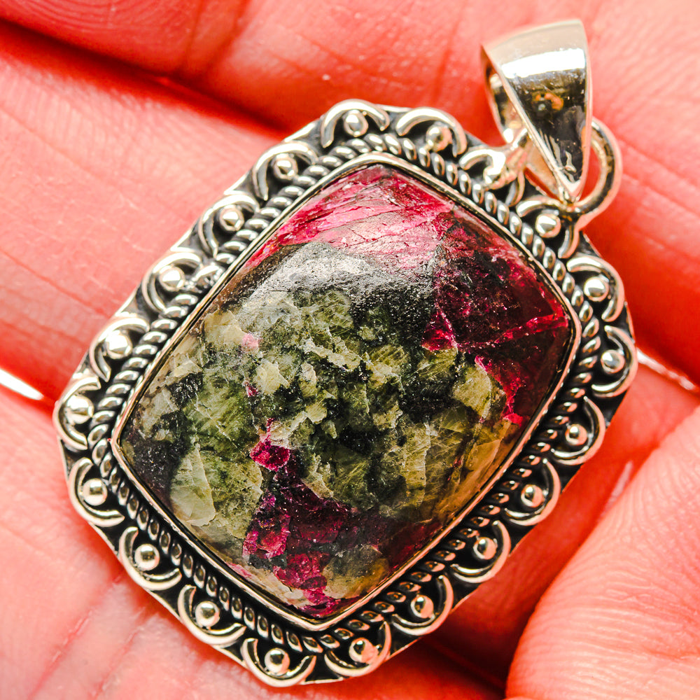 Russian Eudialyte Pendants handcrafted by Anasilvercos - PD18075