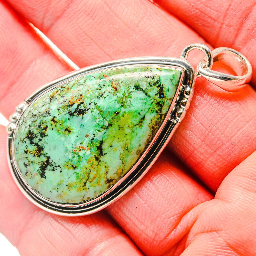African Turquoise Jasper Pendants handcrafted by Anasilvercos - PD18080