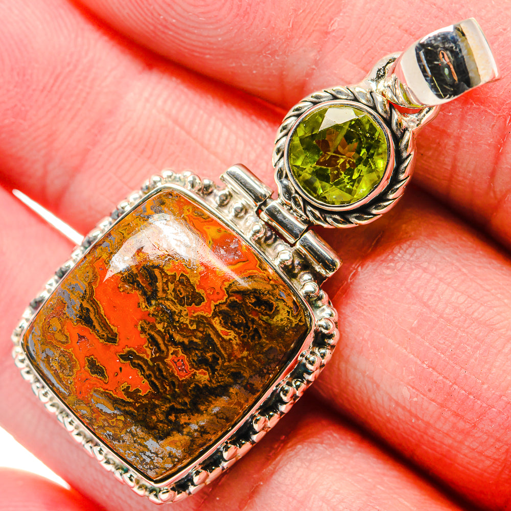 Moroccan Agate Pendants handcrafted by Anasilvercos - PD18086