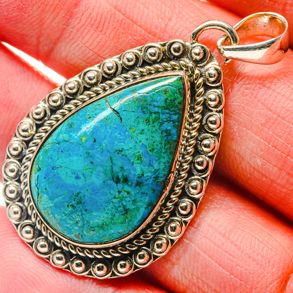 Chrysocolla Pendants handcrafted by Anasilvercos - PD18089