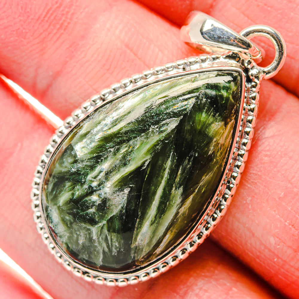 Seraphinite Pendants handcrafted by Anasilvercos - PD18091