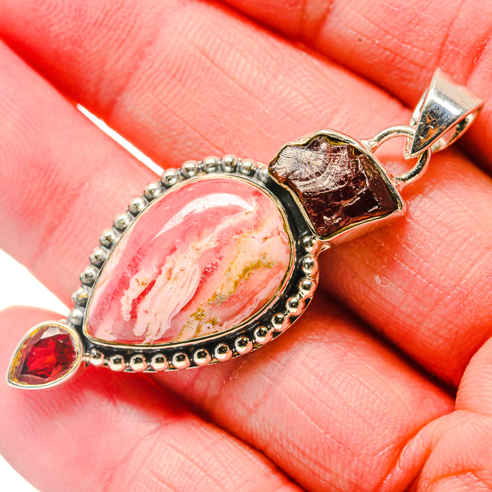 Rhodochrosite Pendants handcrafted by Anasilvercos - PD18095