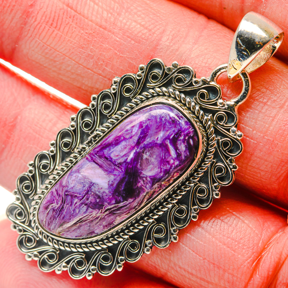 Charoite Pendants handcrafted by Anasilvercos - PD18096