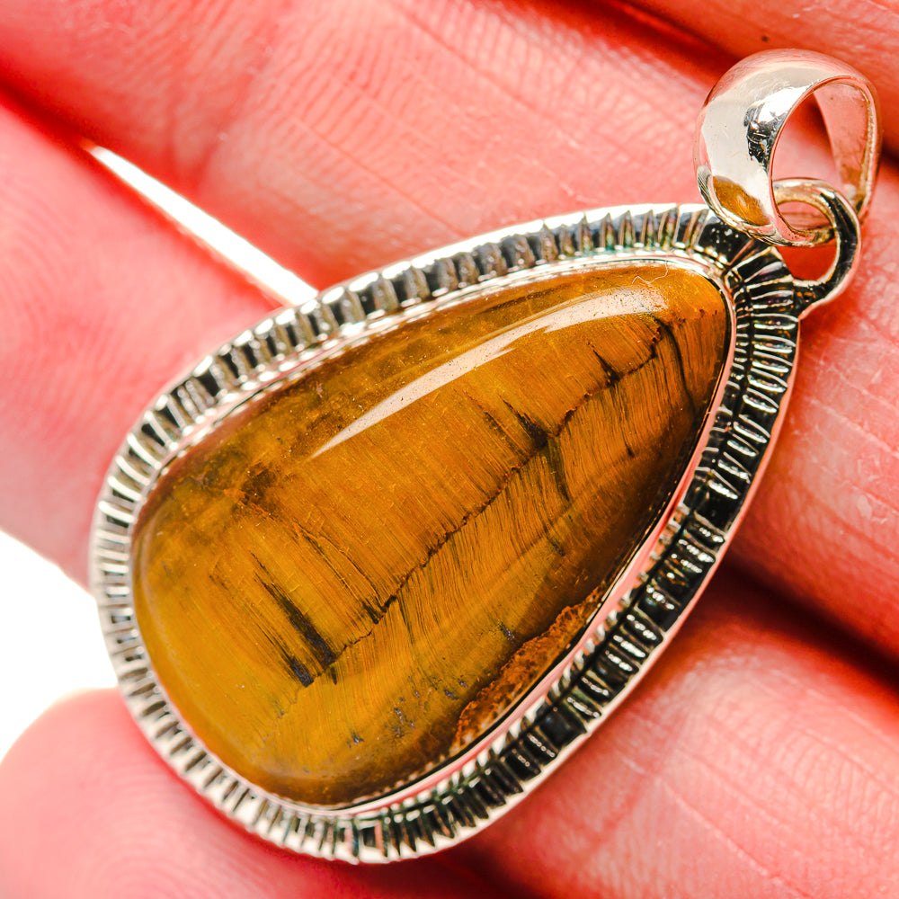 Tiger Eye Pendants handcrafted by Anasilvercos - PD18097