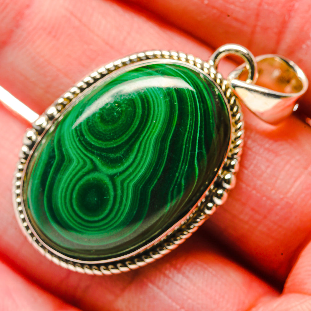 Malachite Pendants handcrafted by Anasilvercos - PD18099