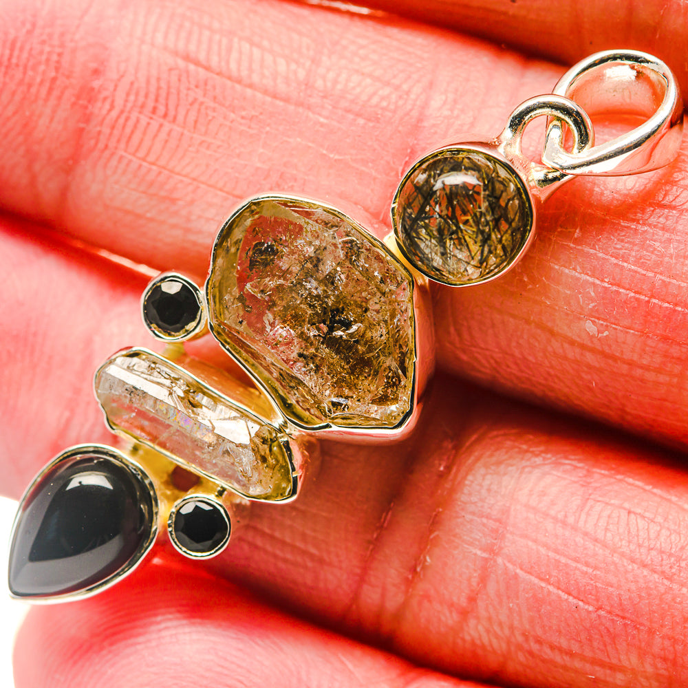 Herkimer Diamond Pendants handcrafted by Anasilvercos - PD18113