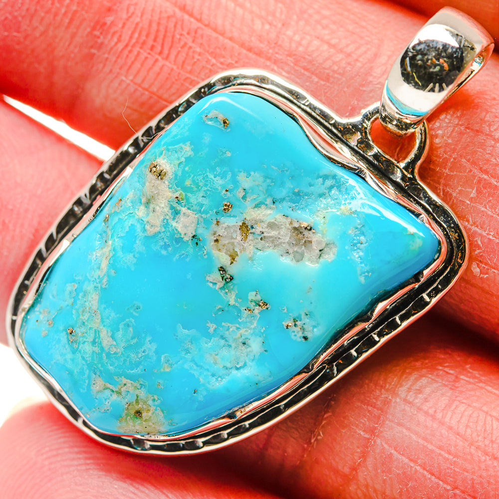 Arizona Turquoise Pendants handcrafted by Anasilvercos - PD18127
