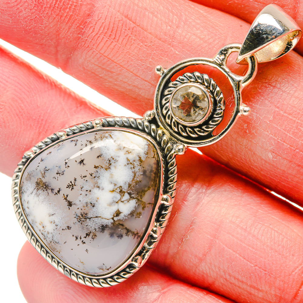 Dendritic Opal Pendants handcrafted by Anasilvercos - PD18129