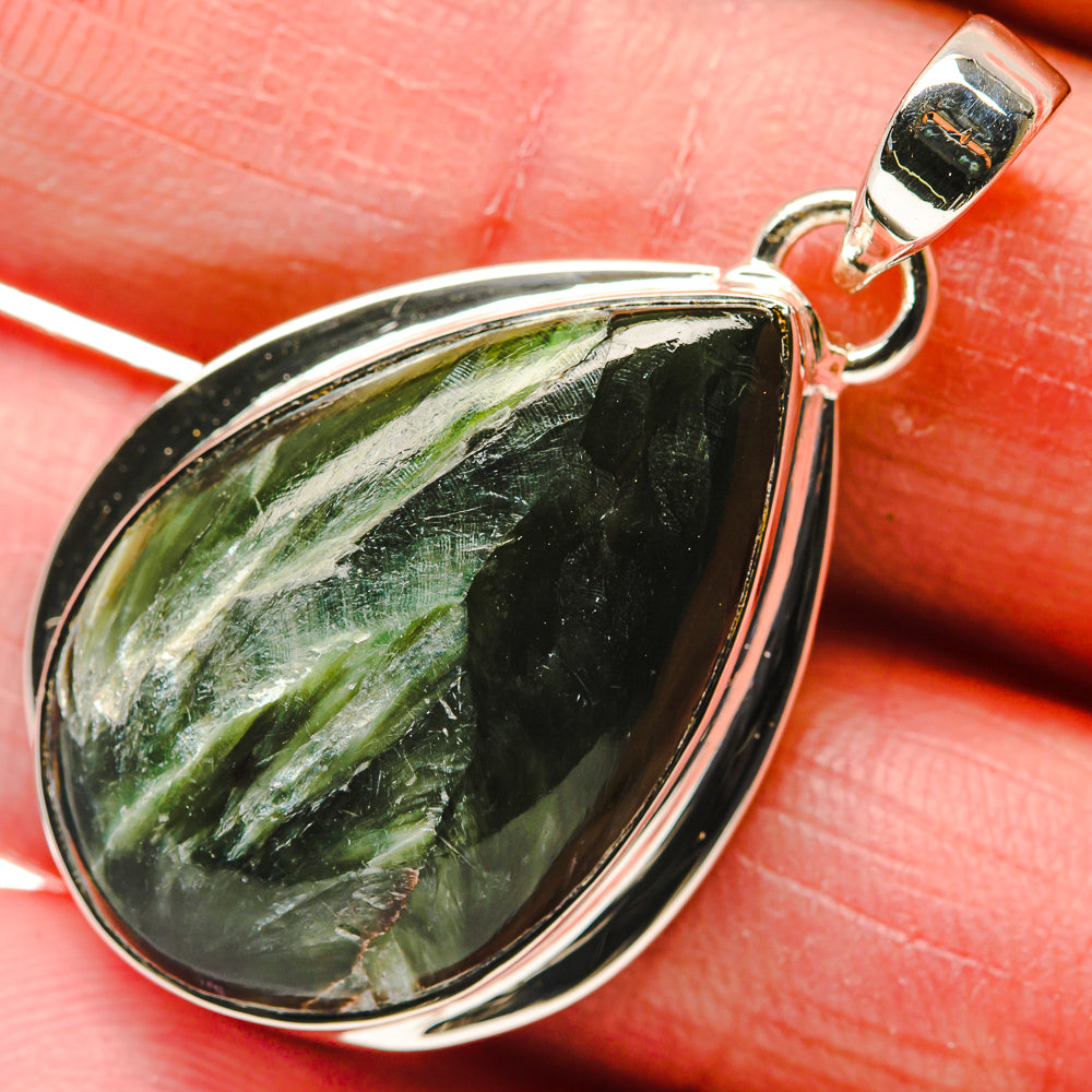 Seraphinite Pendants handcrafted by Anasilvercos - PD18144