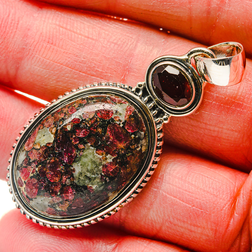 Russian Eudialyte Pendants handcrafted by Anasilvercos - PD18148
