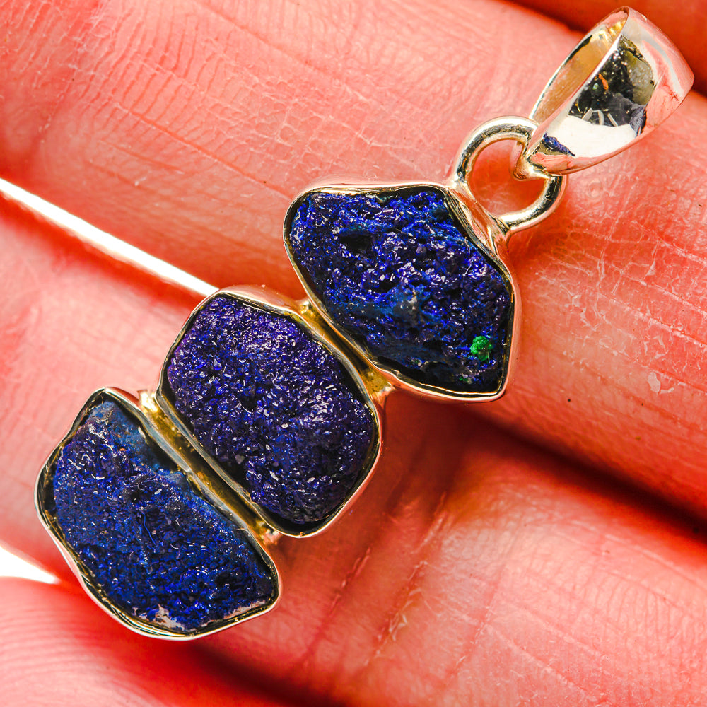 Azurite Pendants handcrafted by Anasilvercos - PD18152