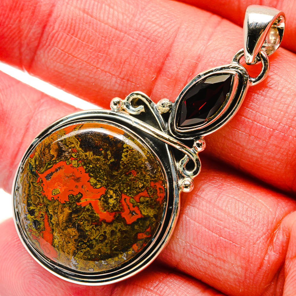Morocco Agate Pendants handcrafted by Anasilvercos - PD18160