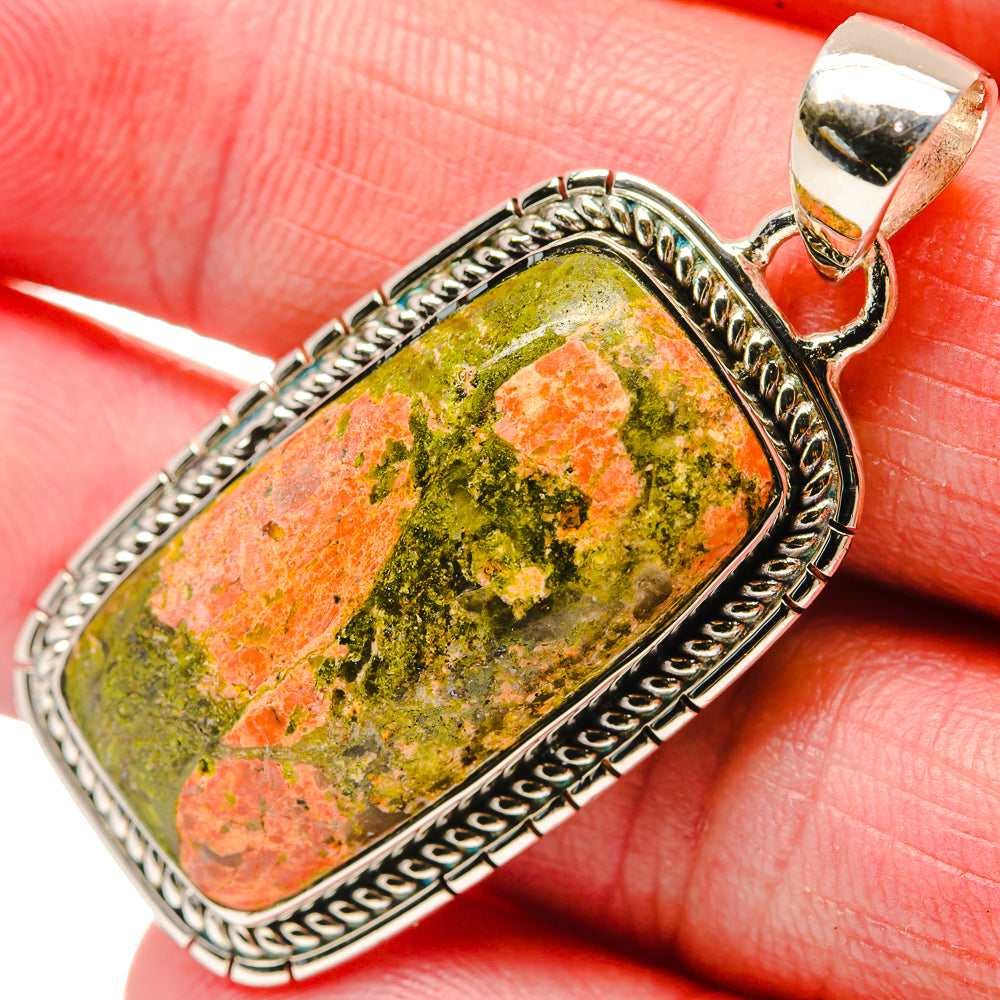 Unakite Pendants handcrafted by Anasilvercos - PD18162