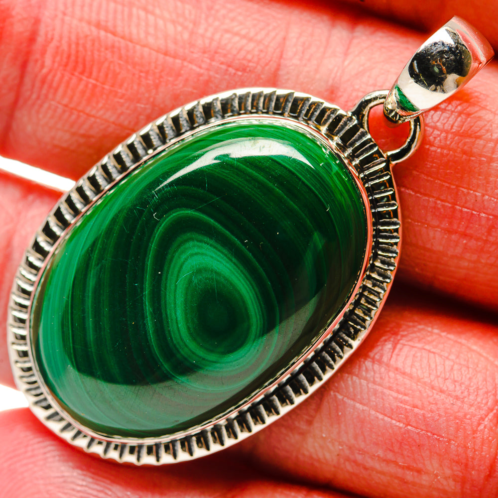 Malachite Pendants handcrafted by Anasilvercos - PD18163