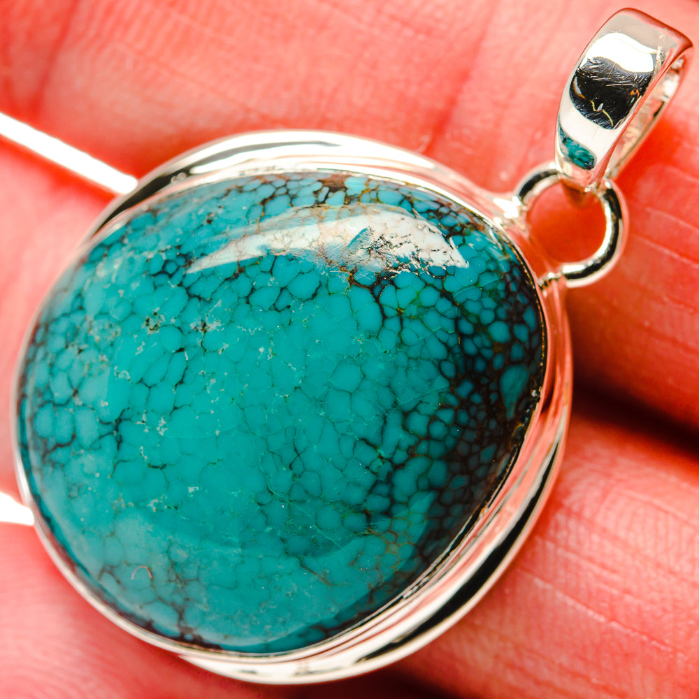 Tibetan Turquoise Pendants handcrafted by Anasilvercos - PD18169