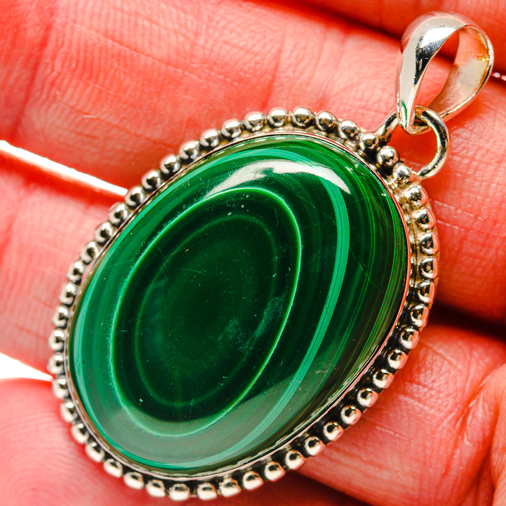 Malachite Pendants handcrafted by Anasilvercos - PD18170