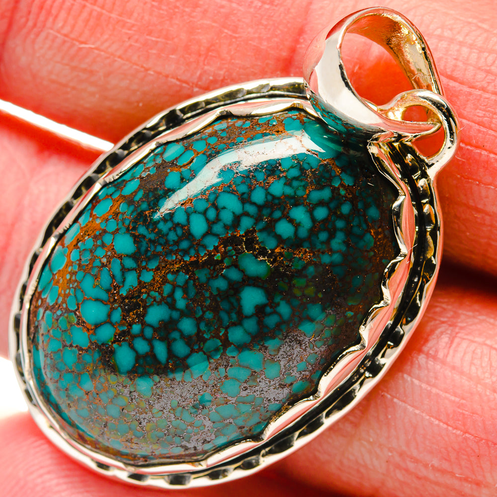 Tibetan Turquoise Pendants handcrafted by Anasilvercos - PD18172