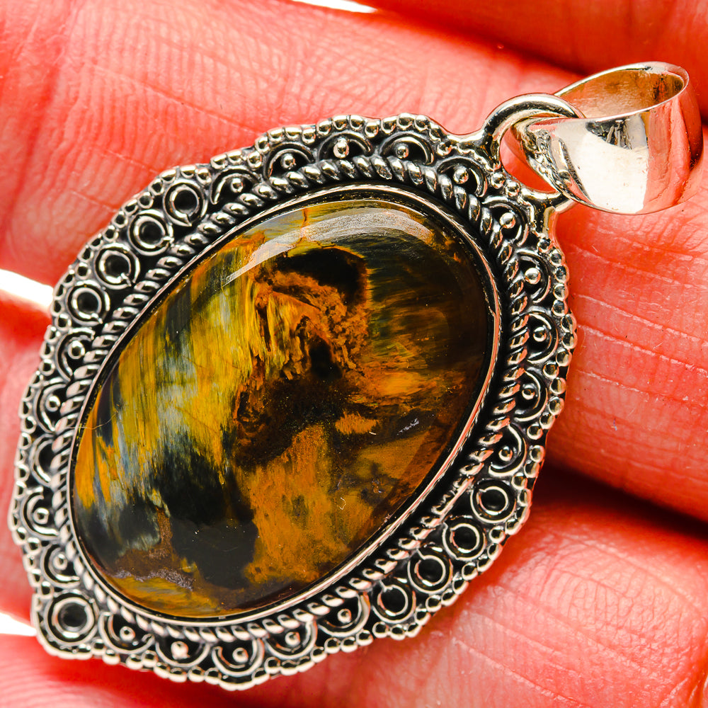 Golden Pietersite Pendants handcrafted by Anasilvercos - PD18174