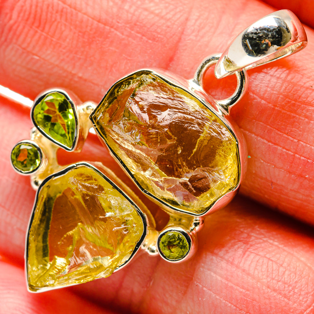 Lemon Quartz Pendants handcrafted by Anasilvercos - PD18176