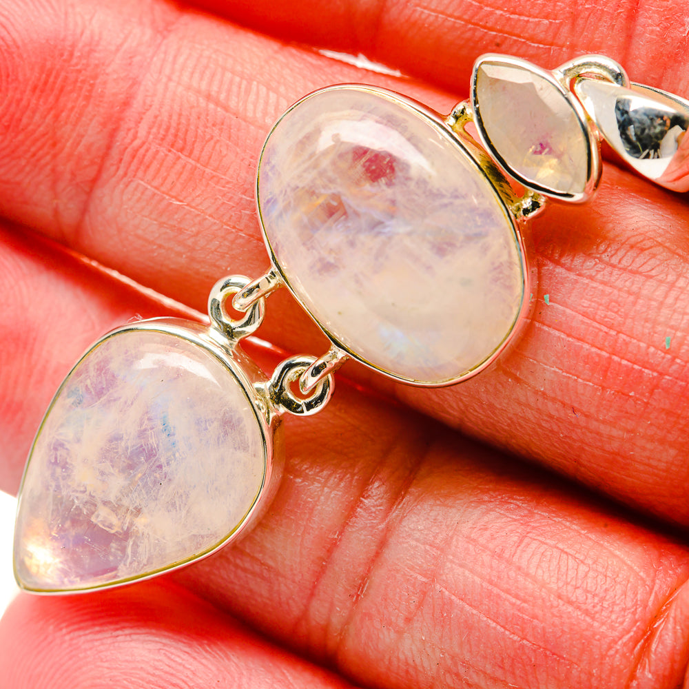 Rainbow Moonstone Pendants handcrafted by Anasilvercos - PD18178