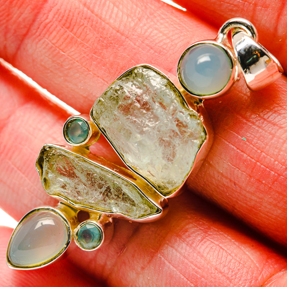 Aquamarine Pendants handcrafted by Anasilvercos - PD18179