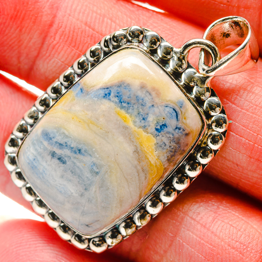 Blue Scheelite Pendants handcrafted by Anasilvercos - PD18180