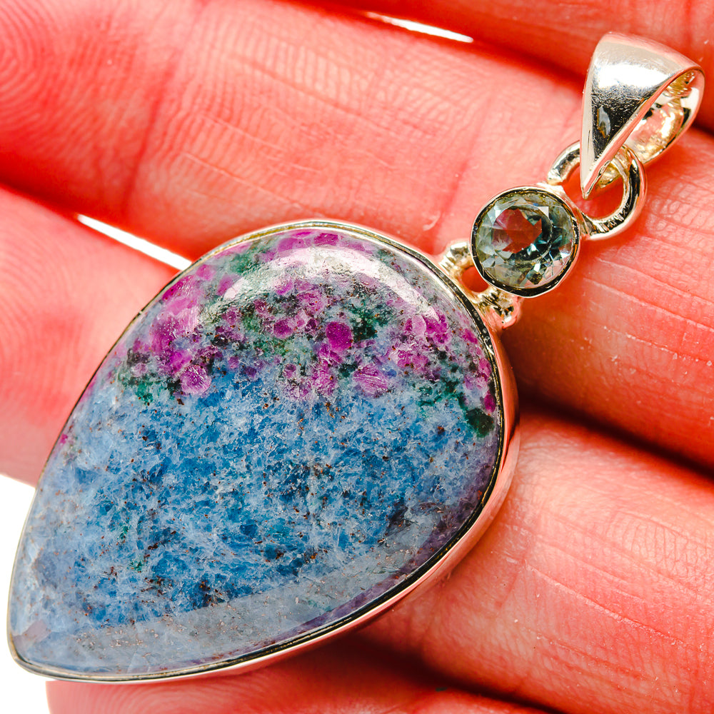 Ruby Fuchsite Pendants handcrafted by Anasilvercos - PD18183