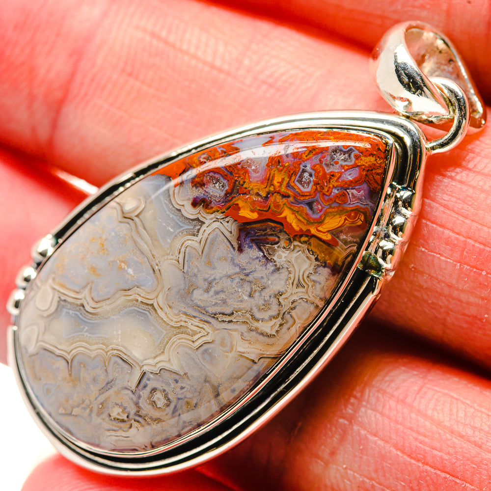 Laguna Lace Agate Pendants handcrafted by Anasilvercos - PD18185