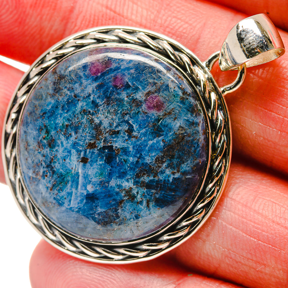 Ruby Fuchsite Pendants handcrafted by Anasilvercos - PD18186