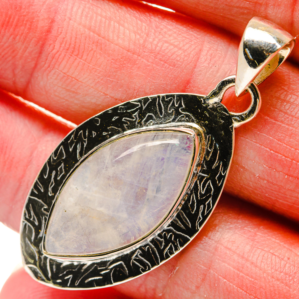 Rainbow Moonstone Pendants handcrafted by Anasilvercos - PD18194