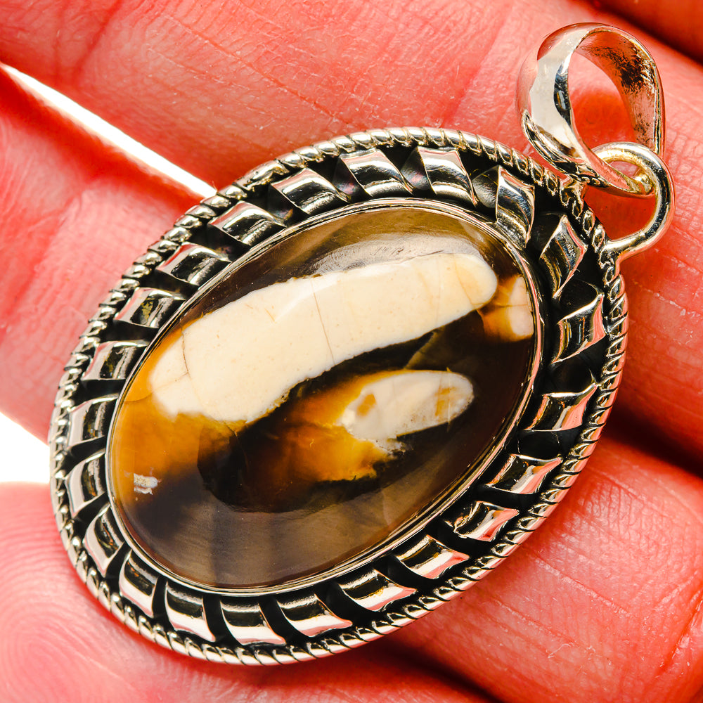 Peanut Wood Jasper Pendants handcrafted by Anasilvercos - PD18207