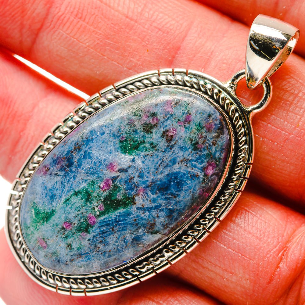 Ruby Fuchsite Pendants handcrafted by Anasilvercos - PD18208