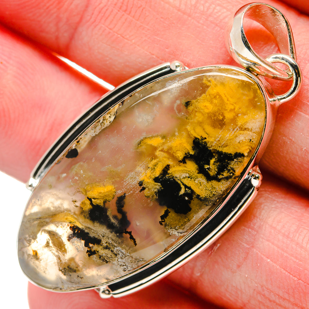 Plume Agate Pendants handcrafted by Anasilvercos - PD18210