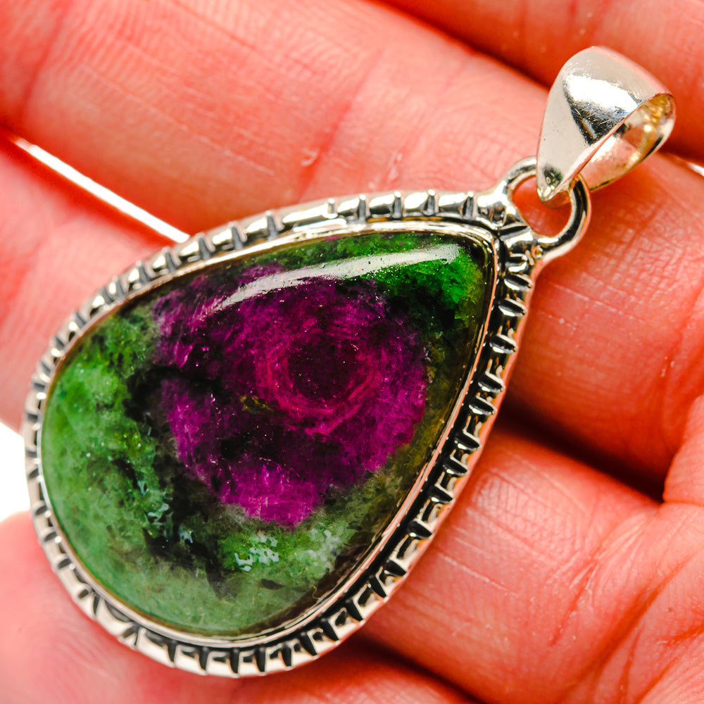 Ruby Zoisite Pendants handcrafted by Anasilvercos - PD18212