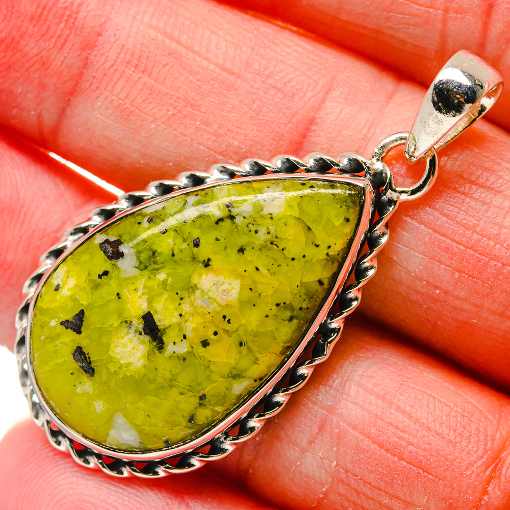 African Green Opal Pendants handcrafted by Anasilvercos - PD18213
